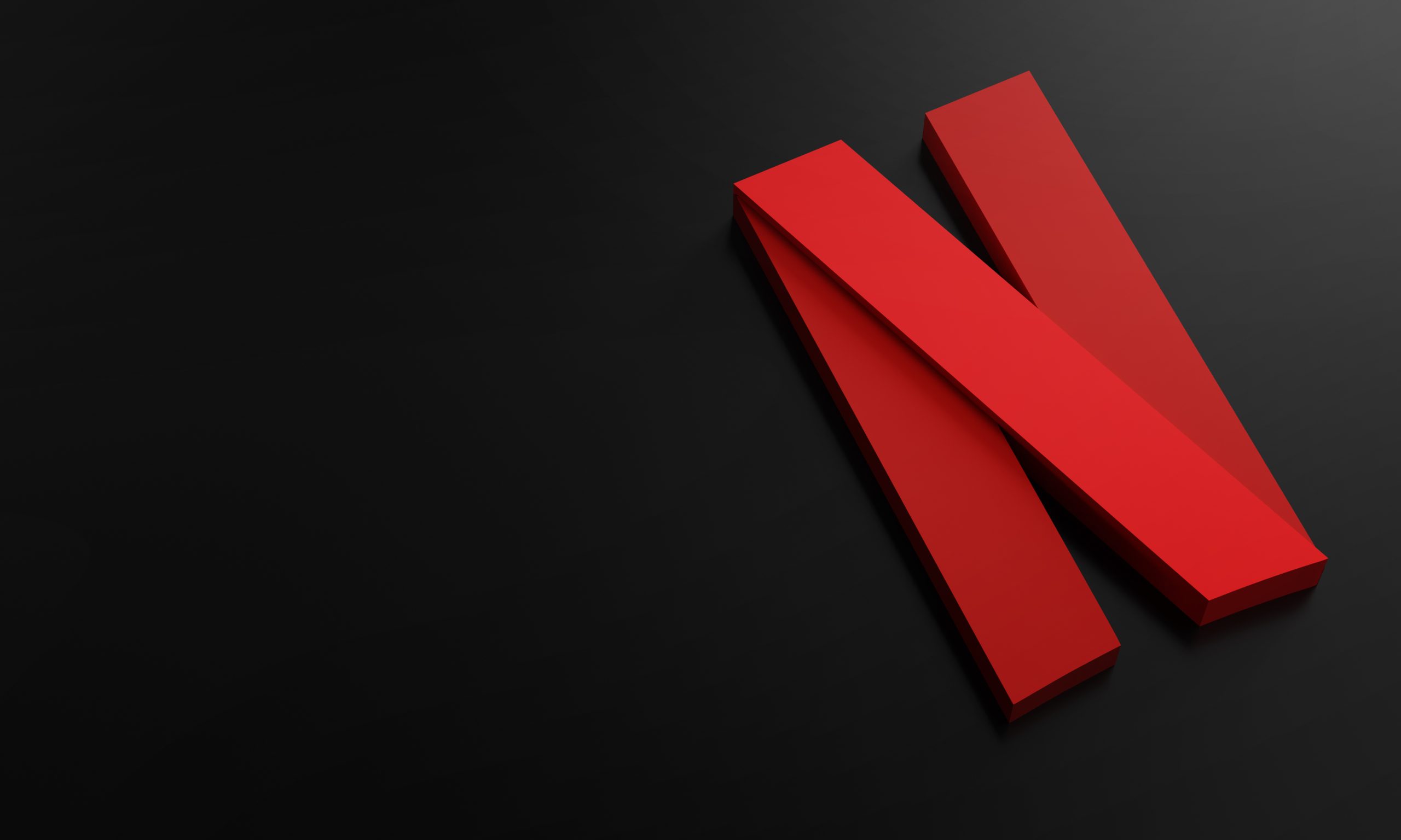 netflix logo minimal simple design template. copy space 3d